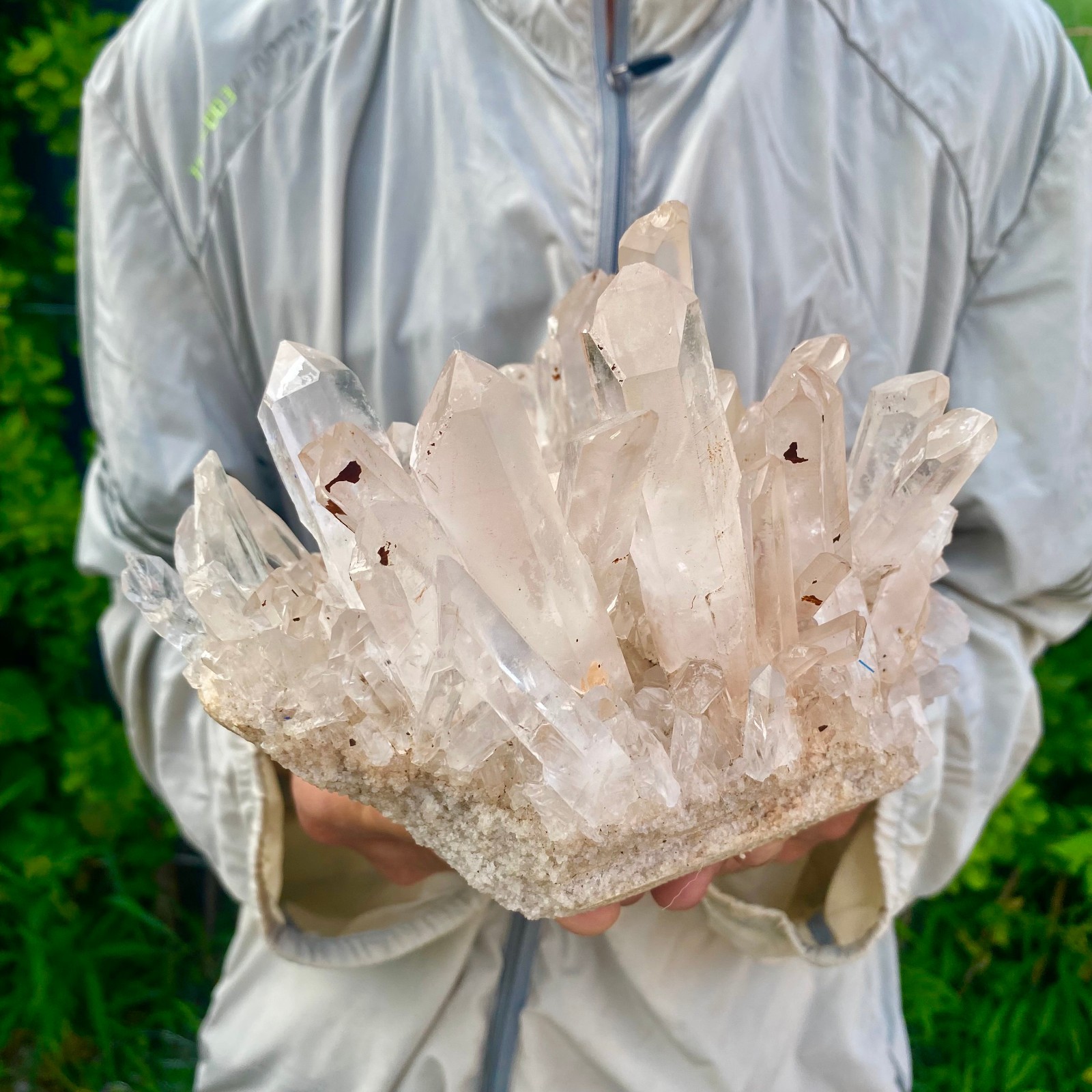 5.51LB Large Natural Clear White Crystal Quartz Cluster Energy Healing Specimen