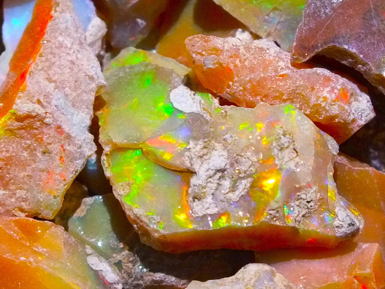 Opal Rough Lot 5 Pieces Natural Ethiopian Welo Opal Raw AAA cut grade rough