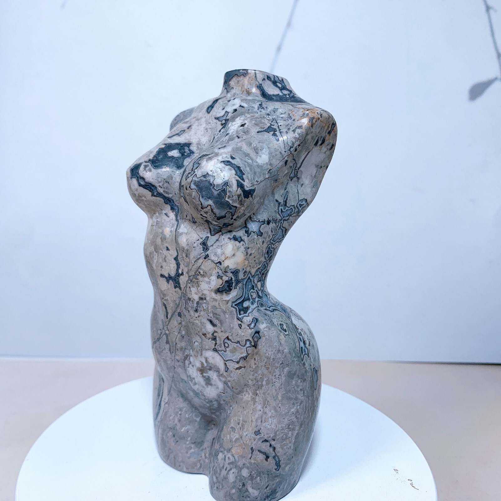 1pc Natural Guohua stone goddess Crystal woman body carving Home decoration