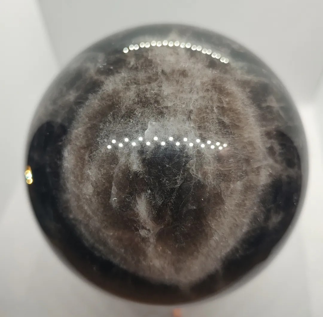 HUGE Smoky Quartz Sphere With Stand! Over 5 Pounds! Natural Stone Crystal Ball