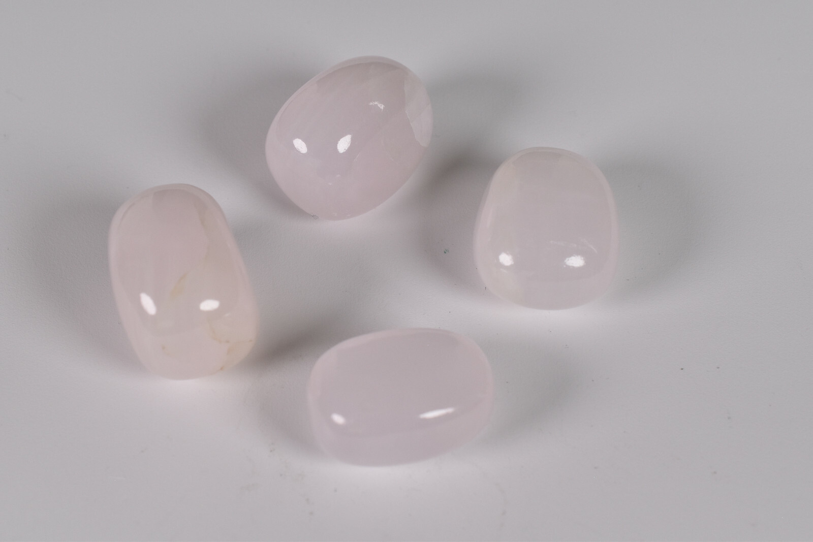 Pink Mangano Calcite Tumbled Stones Fluorescent UV Reactive 4 pieces # S2