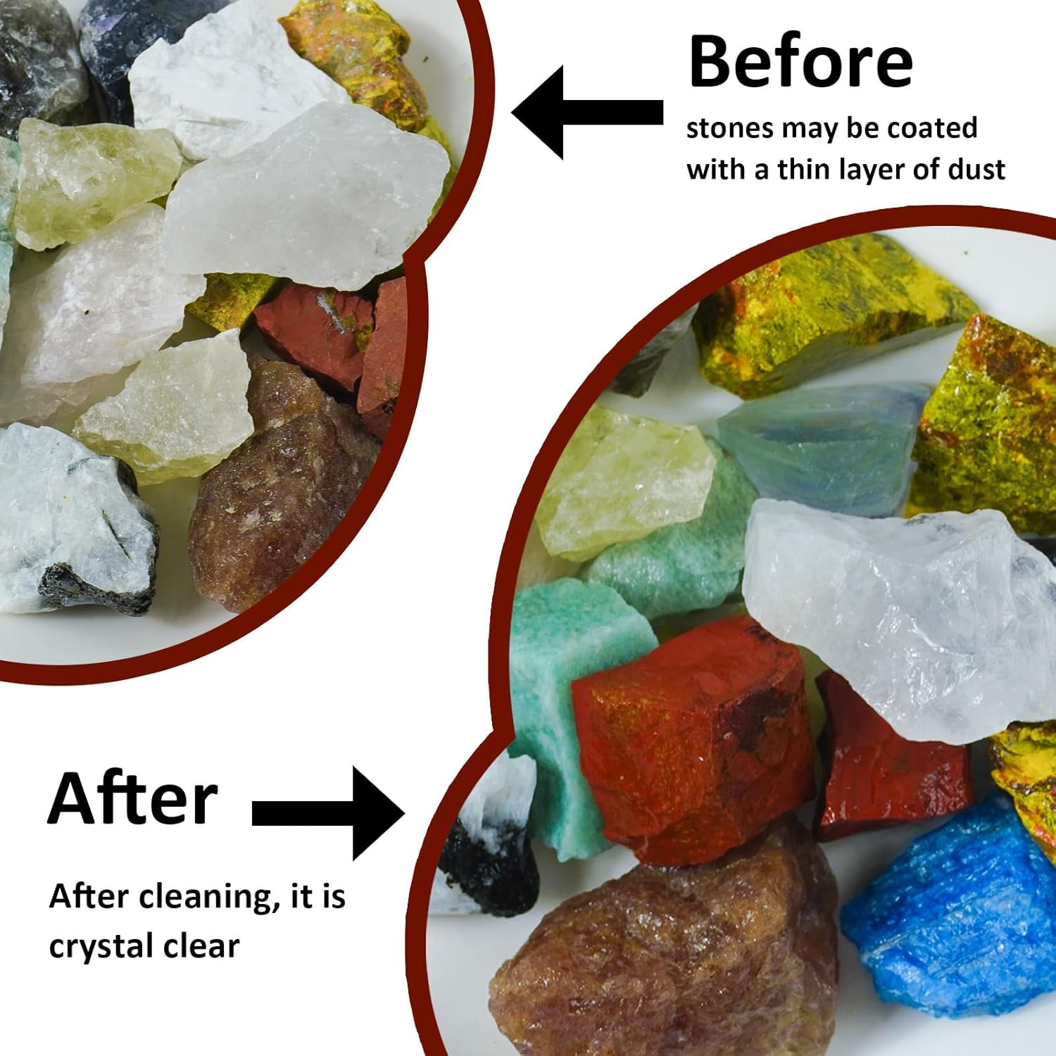 Raw Crystals, Large 1.2-2.0″ Healing Crystal Natural Rough Stones for Intuition,