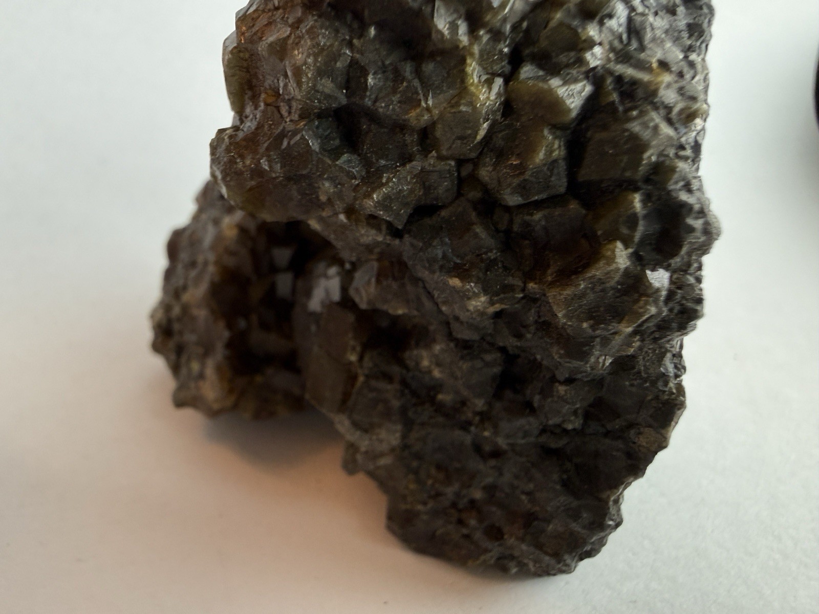 Natural Andradite Garnet Crystal Cluster 224g Olive Brown Mineral Specimen