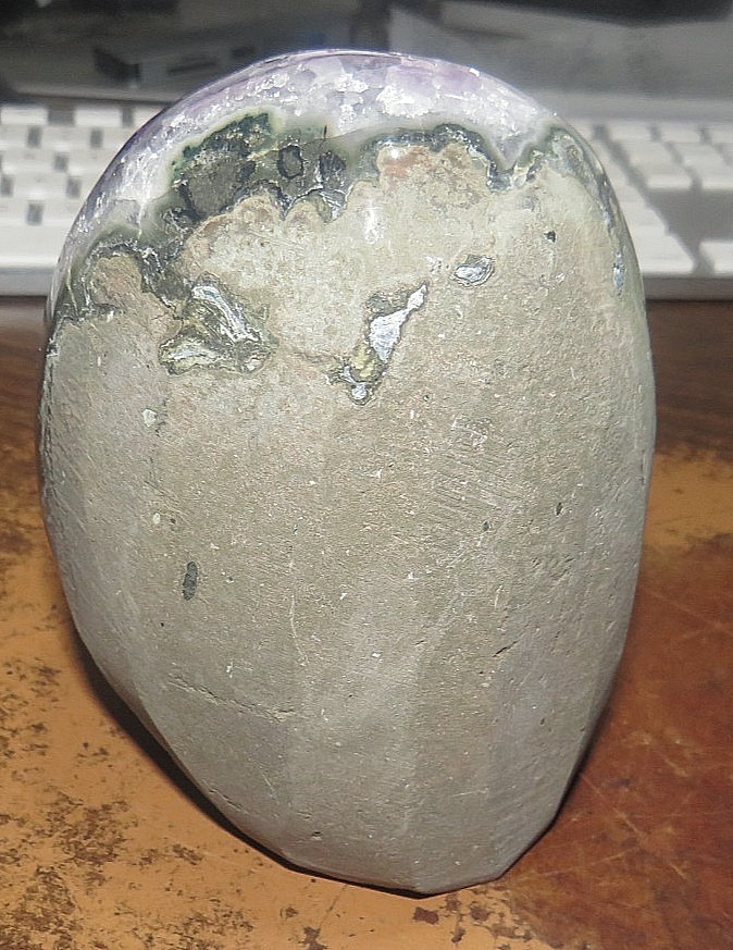 LARGE DEEP DARK AMETHYST CRYSTAL CLUSTER GEODE URUGUAY CATHEDRAL POLISHED RIM