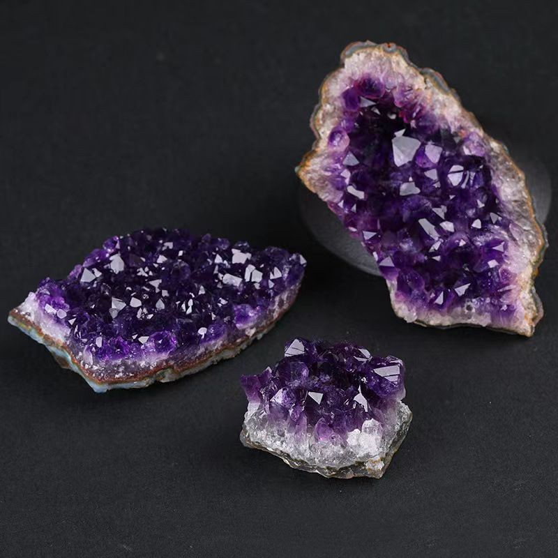 10~200g/pc Raw Amethyst Crystal Quartz Cluster Specimens Healing Reiki Ornaments