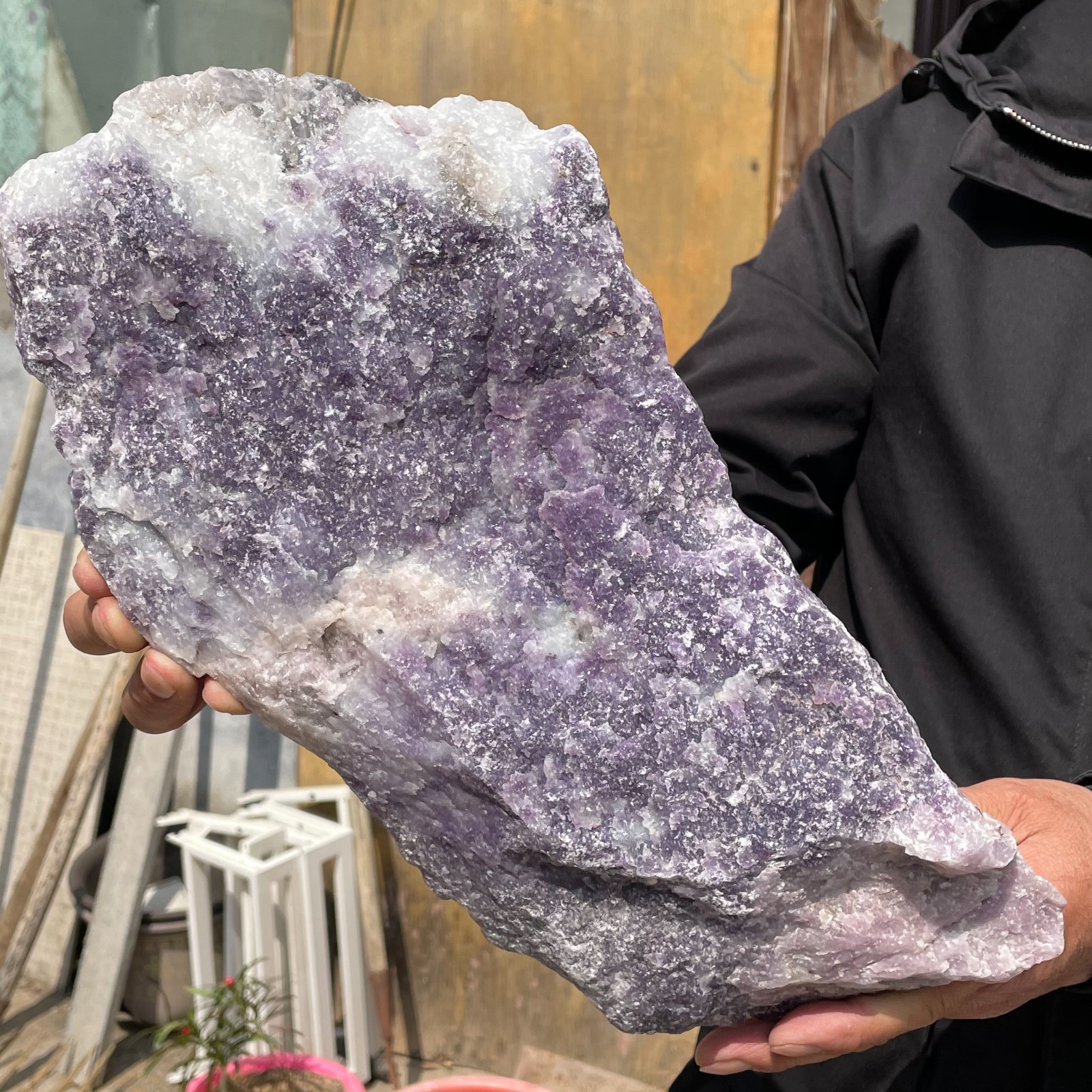 5450g Large Natural Purple Lilac Jade Raw Stone Quartz Mineral Specimen