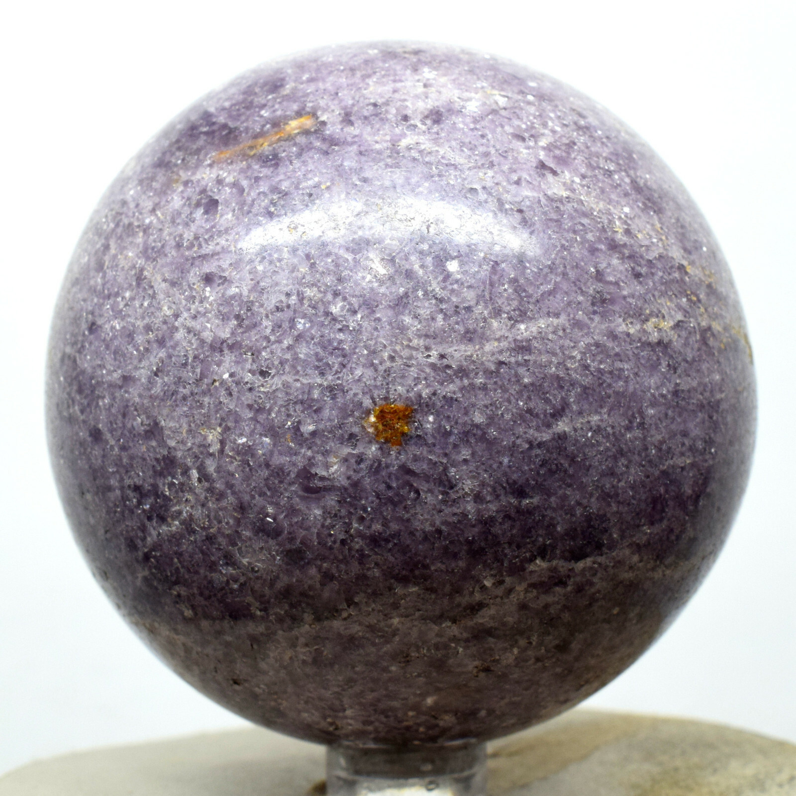 69mm Purple Lilac Lepidolite Sphere Natural Crystal Litha Mica Stone Madagascar