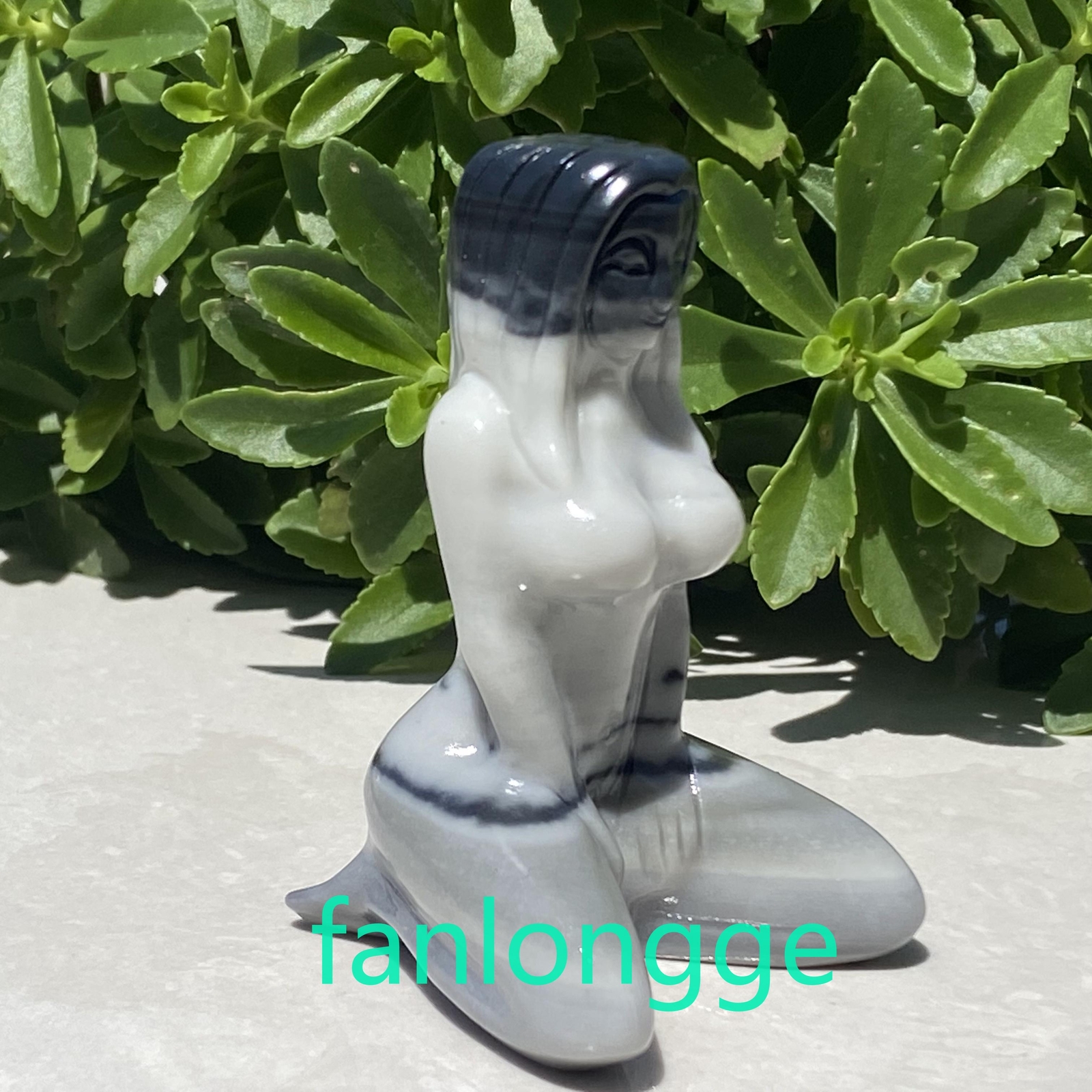 3″ Natural Tai chi stone Women Naked Quartz Crystal Skull Carved Goddess 1pc