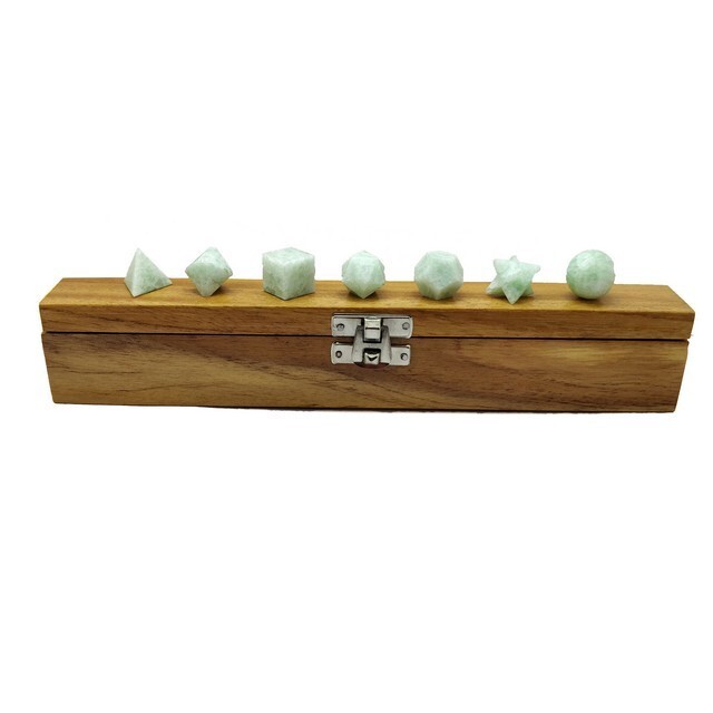 Amazonite Geometry 7 Pcs Platonic Solid Set, Platonic Set, Amazonite Crystal