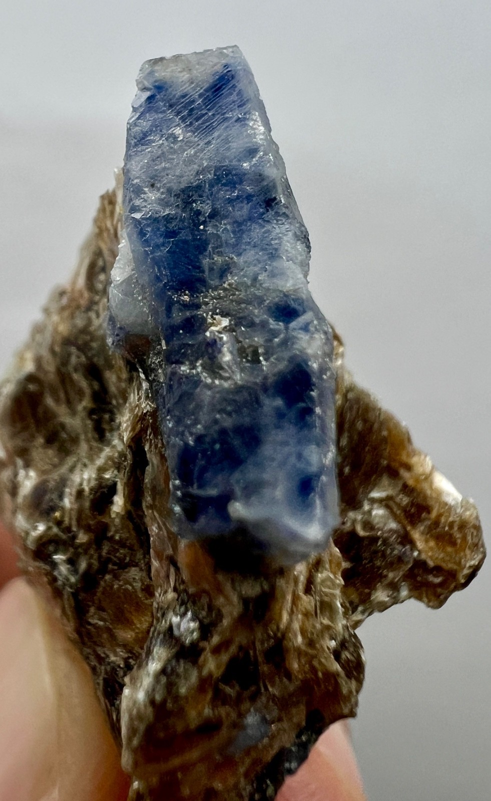 58ct.Natural Blue Sapphire Crystal Cluster on Mica Matrix – Afghanistan Specimen