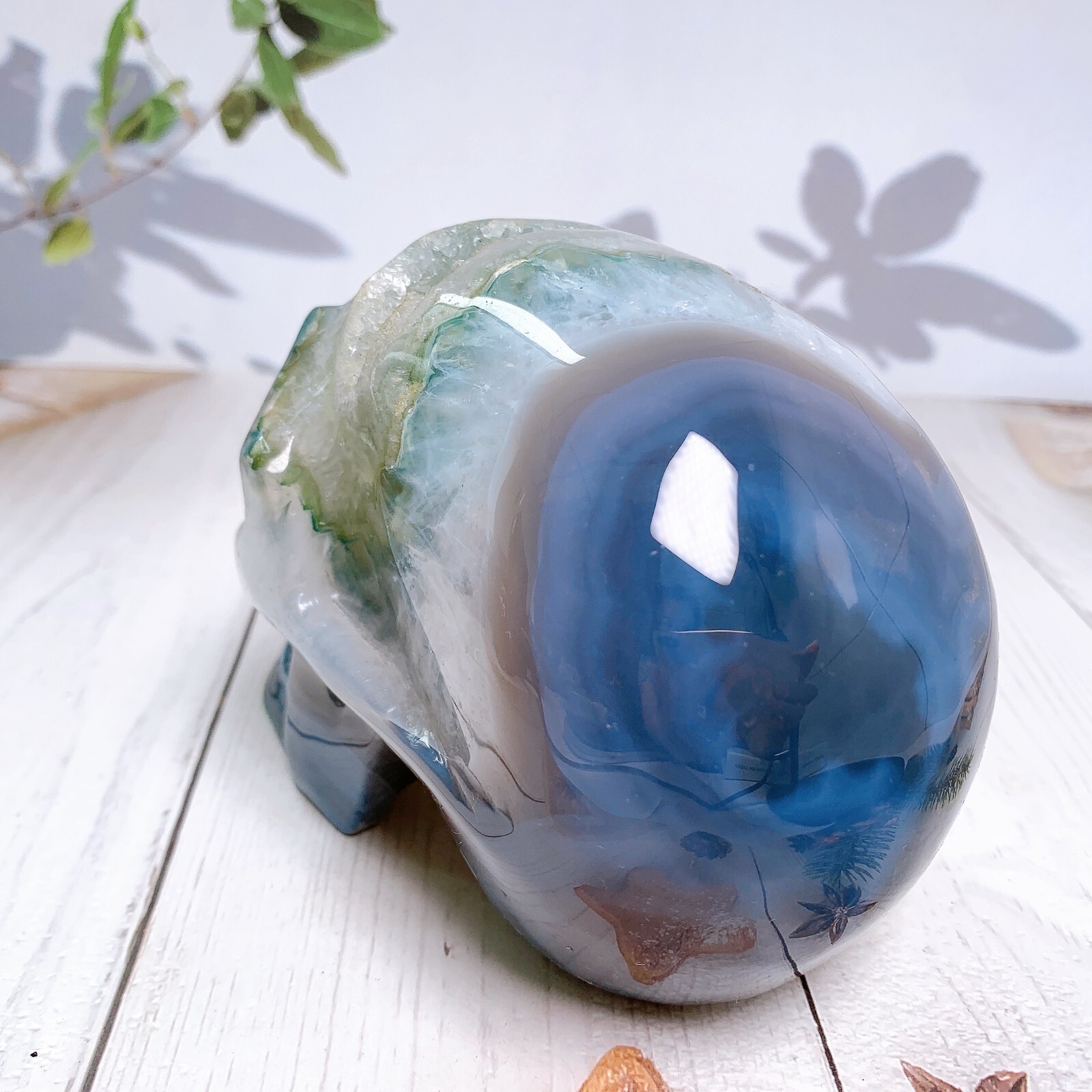 1pc Natural crystal skull Geode agate skulls carving Healing Home decoration
