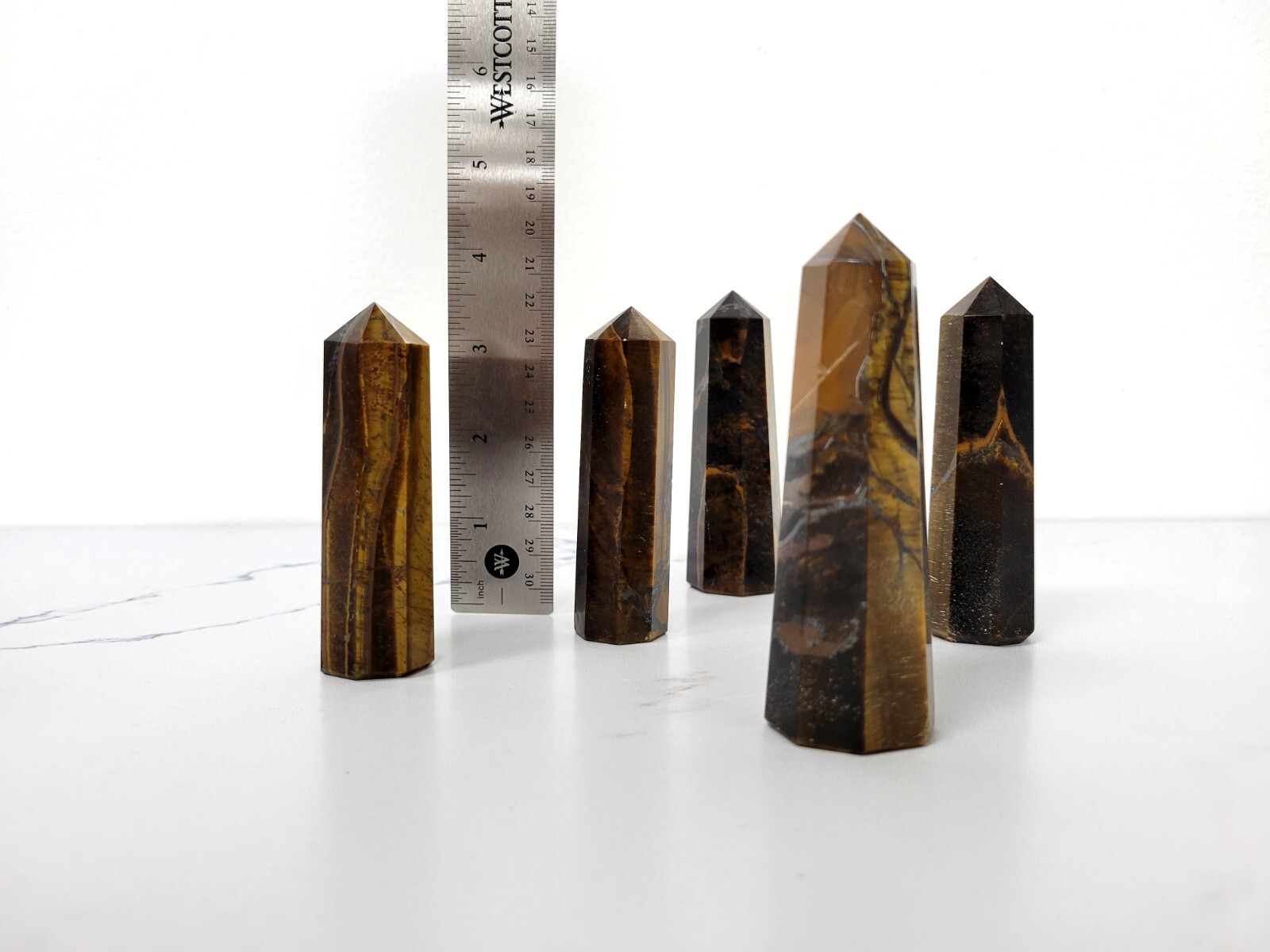 POLISHED CRYSTAL TOWER POINTS OBELISK WAND HEALING GEMSTONE FOR REIKI & GRIDS
