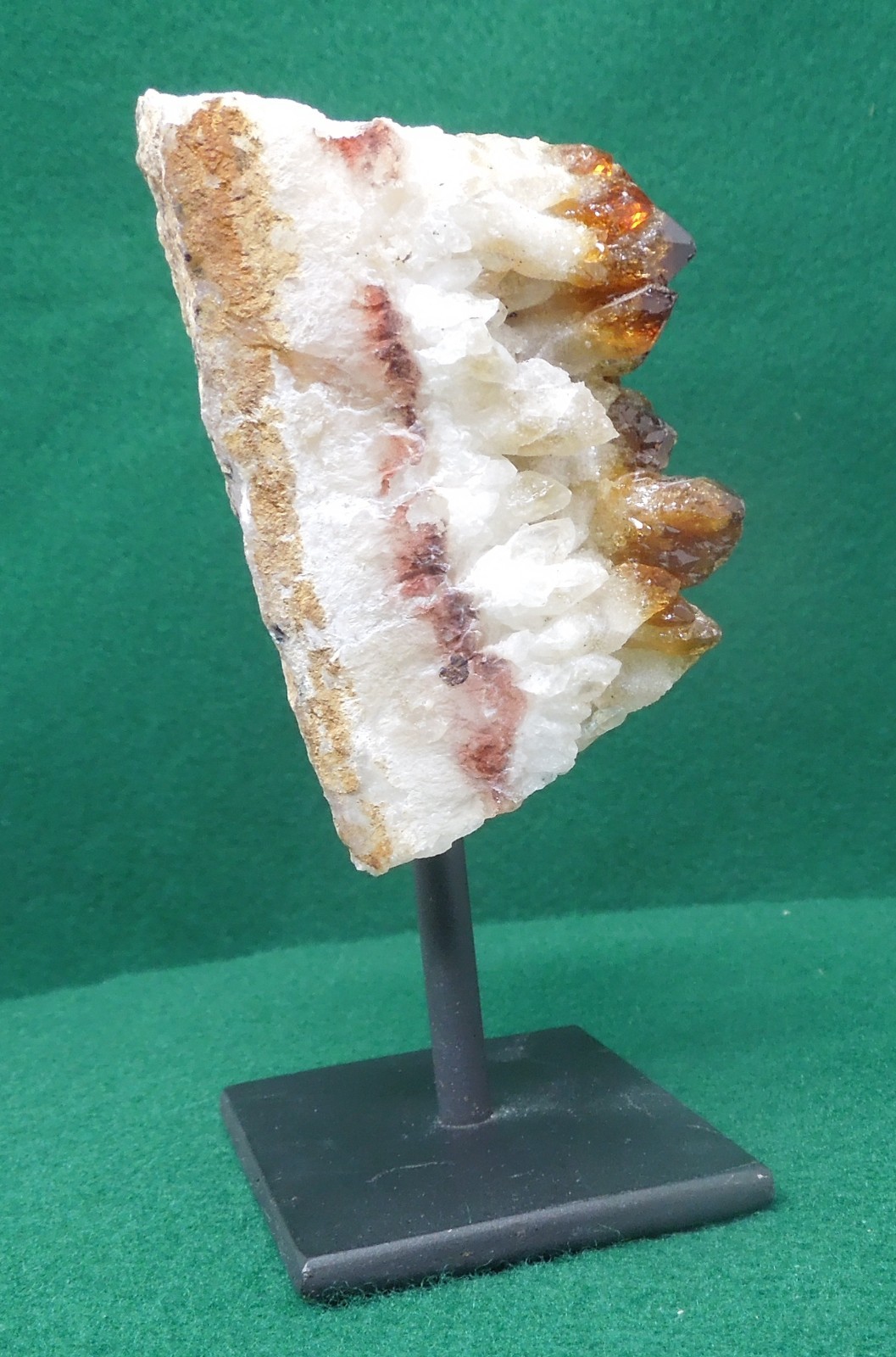 Citrine Quartz Crystal Cluster , Mounted Display Specimen, 4-3/4″ x 2-1/2″