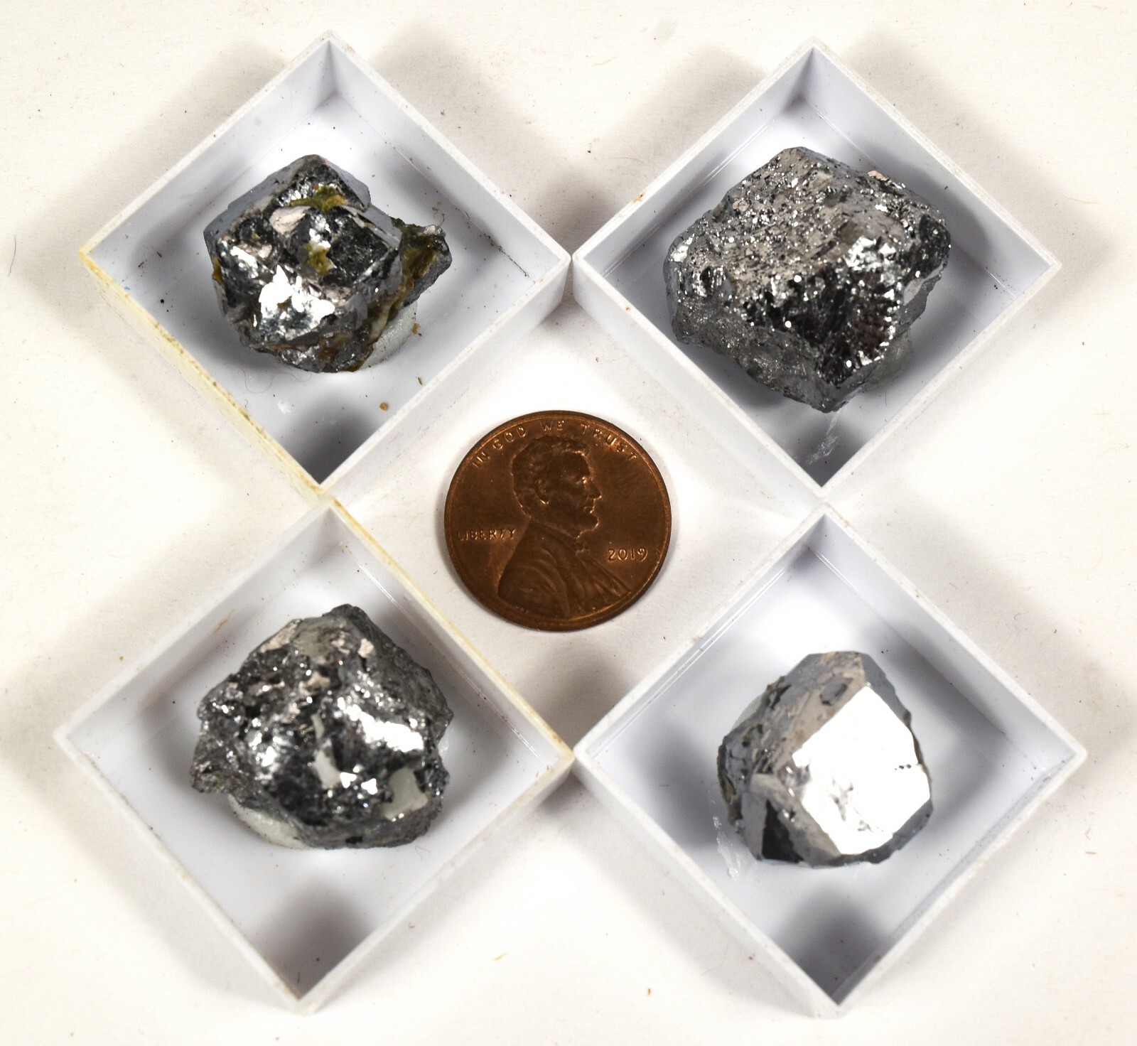 1PC Silverish Skutterudite Crystal in Box Sparkling Gemstone Cluster – Morocco