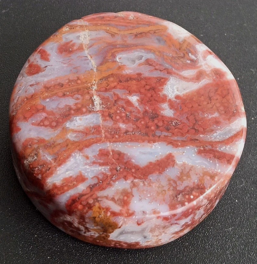 Cathedral Lace Agate Rare Mineral Mexico Mined 1-5/16″ Wide 1/4″ Thick