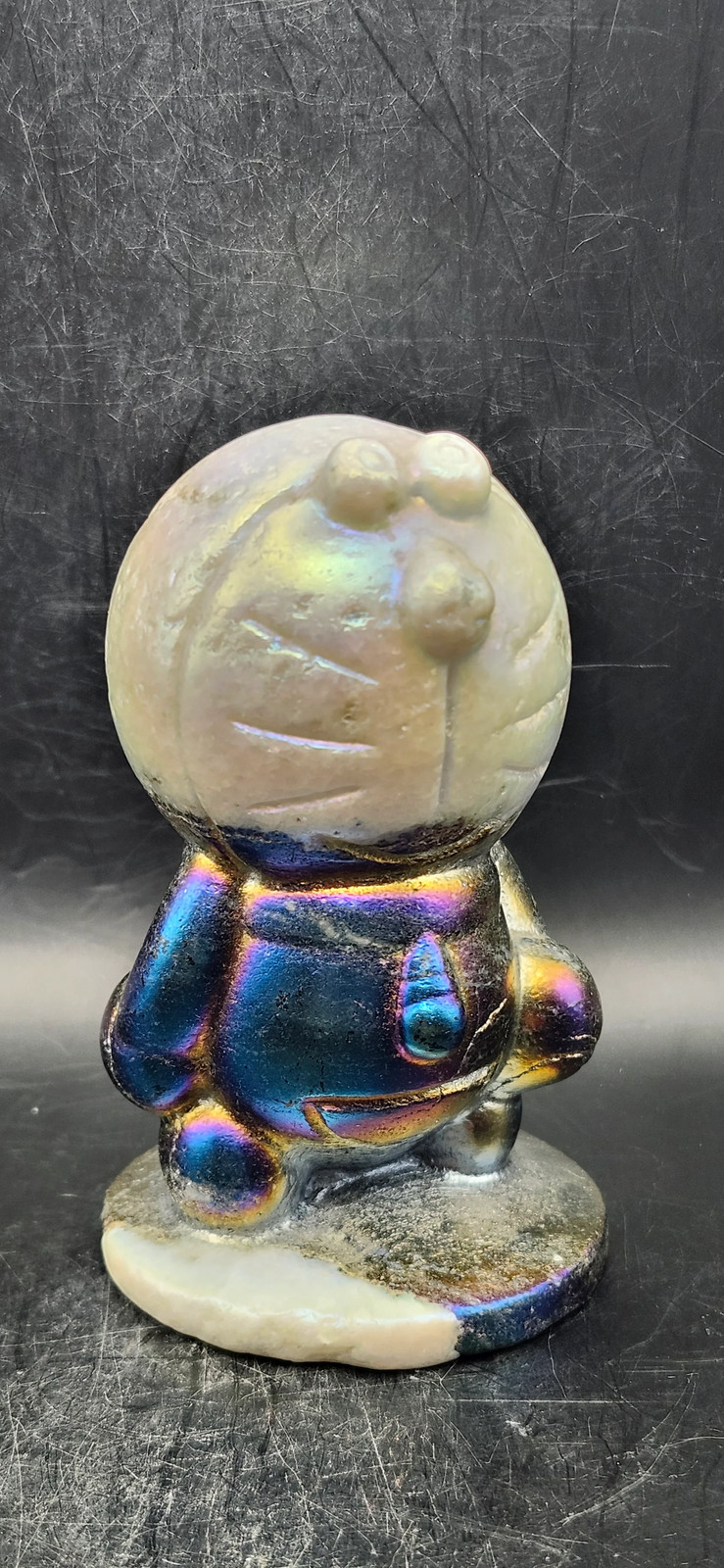 Aura quartz astronaut! 14 ounces, 4 inches tall