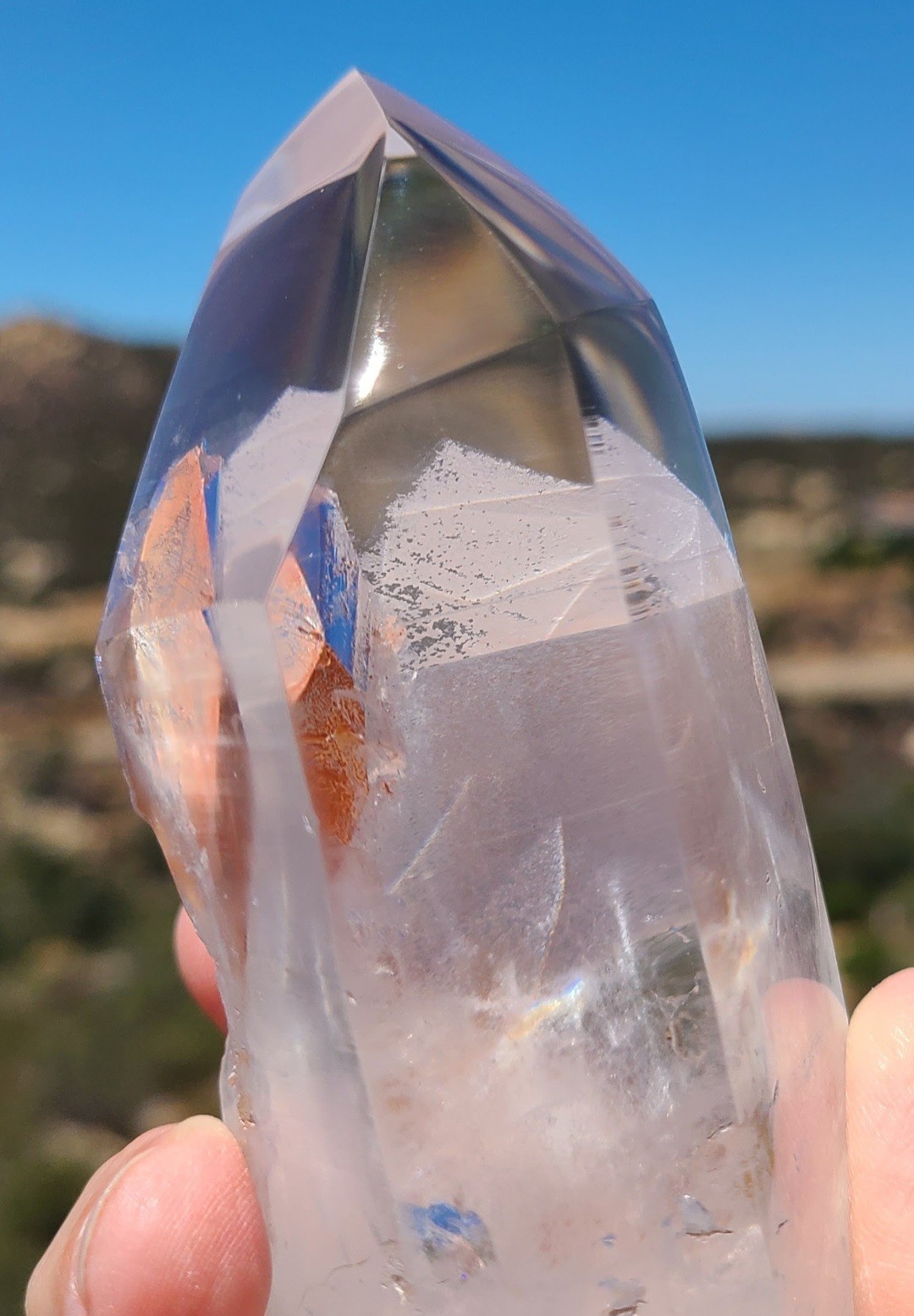 Clear Quartz Free Form With Gold Features