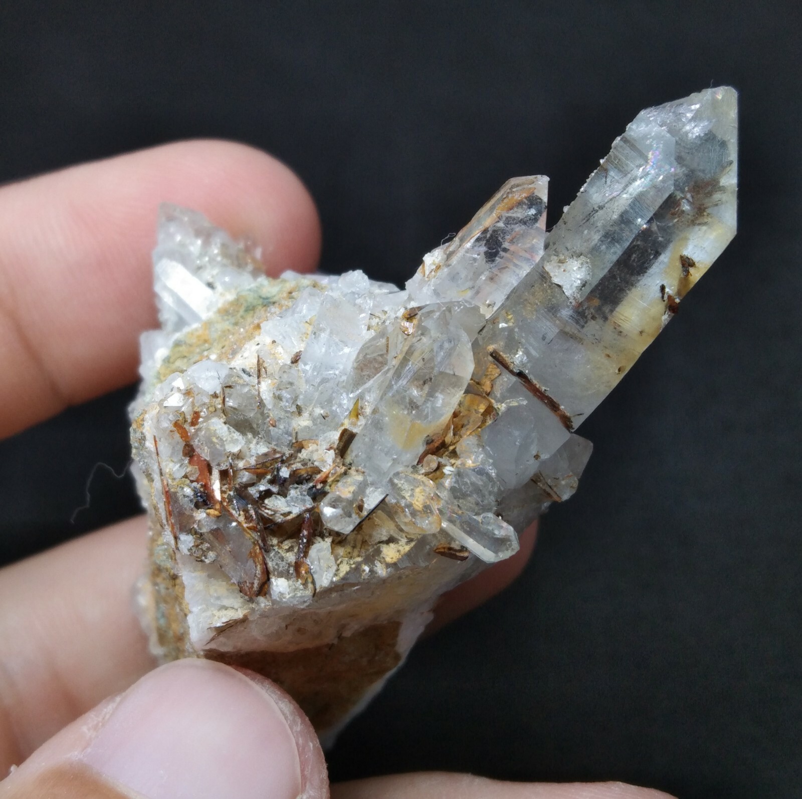 Brookite included quartz culture from Balochestan Pakistan