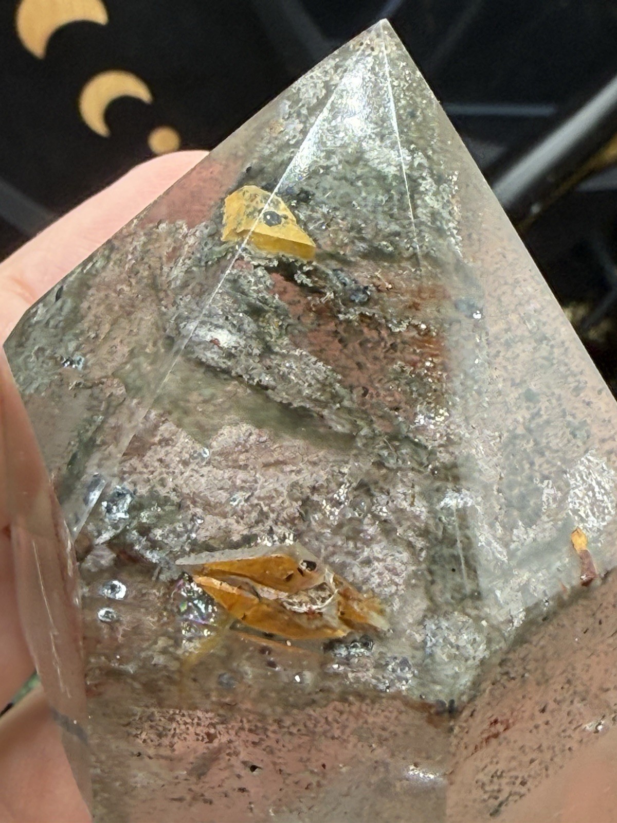 Natural Garden Quartz Lodolite Chunky Tower Freeforms Free ship & Gift