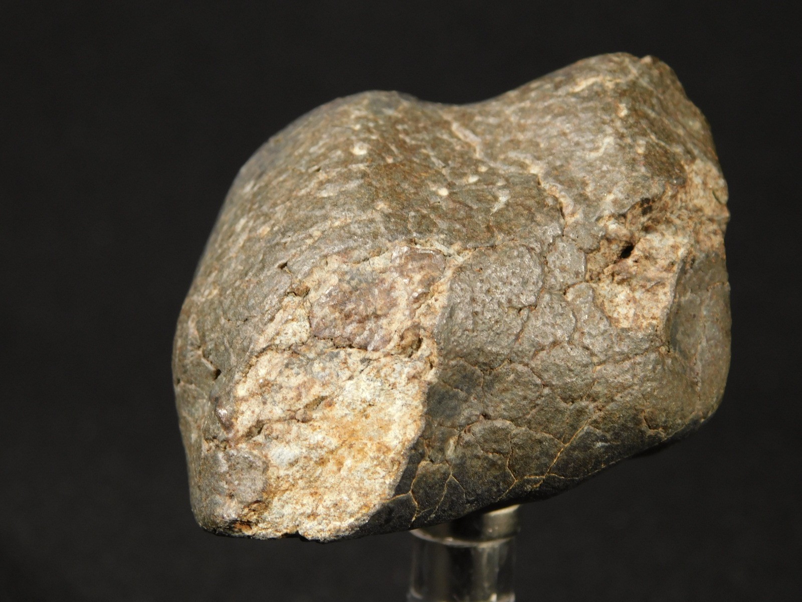 H6 Stony METEORITE Regmaglypts DARK Fusion Crust and Contraction CRACKS! 155gr