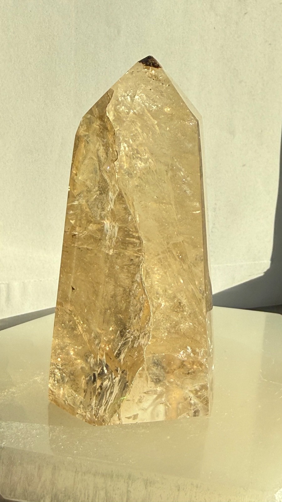 High Quality Natural Brazilian Champagne Citrine Point