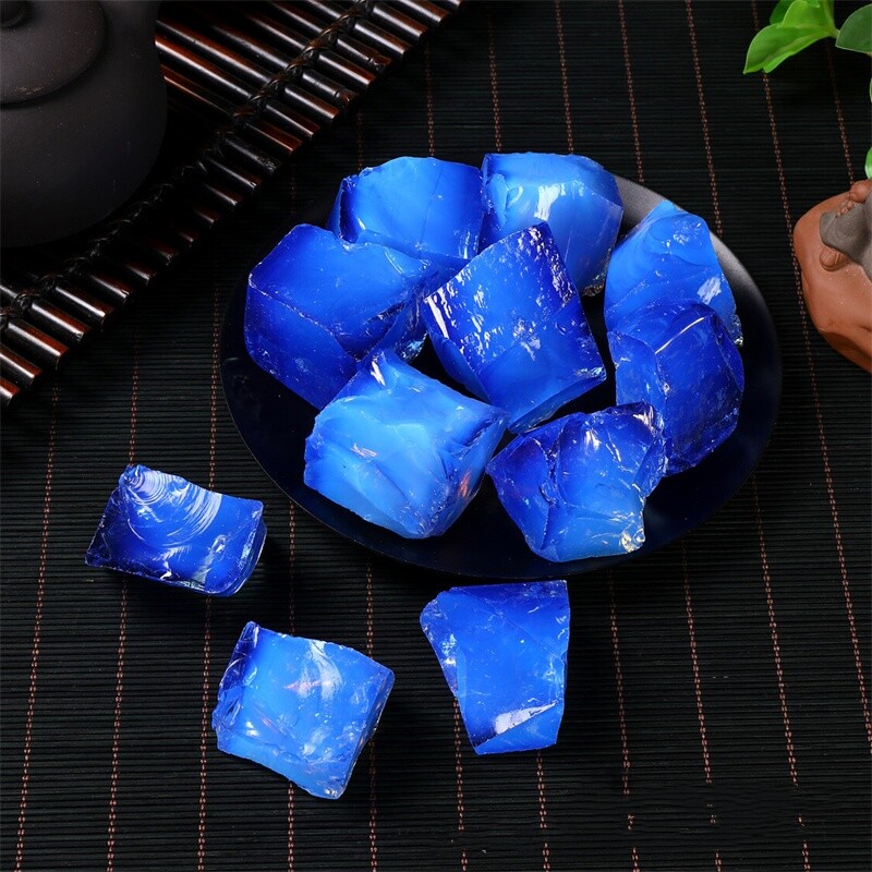 Raw Rough Blue Opalite Rocks Crystal Mineral Chunks Specimens Home Healing 1PC