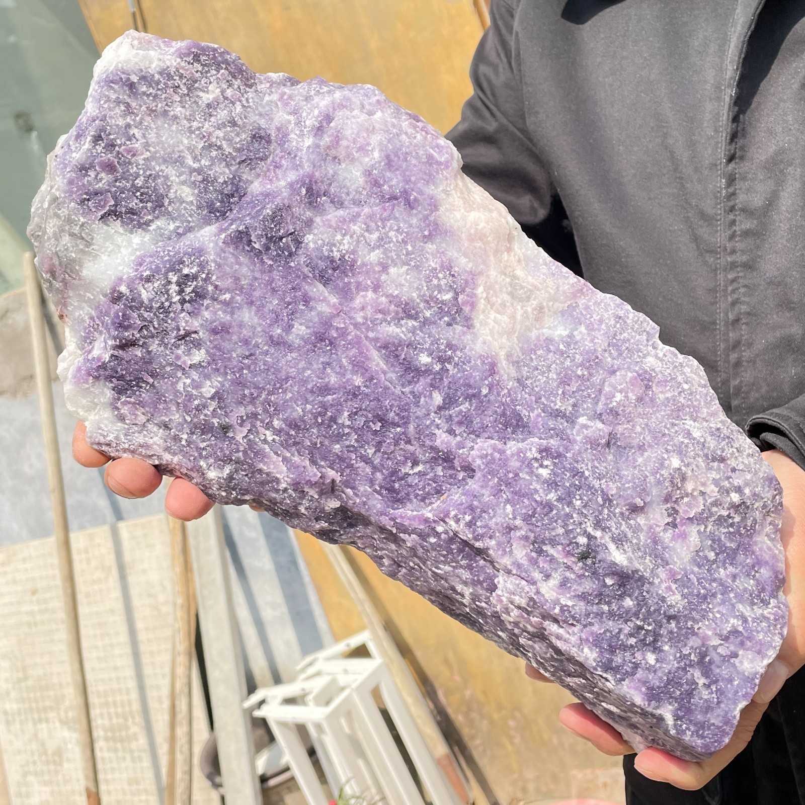 5450g Large Natural Purple Lilac Jade Raw Stone Quartz Mineral Specimen