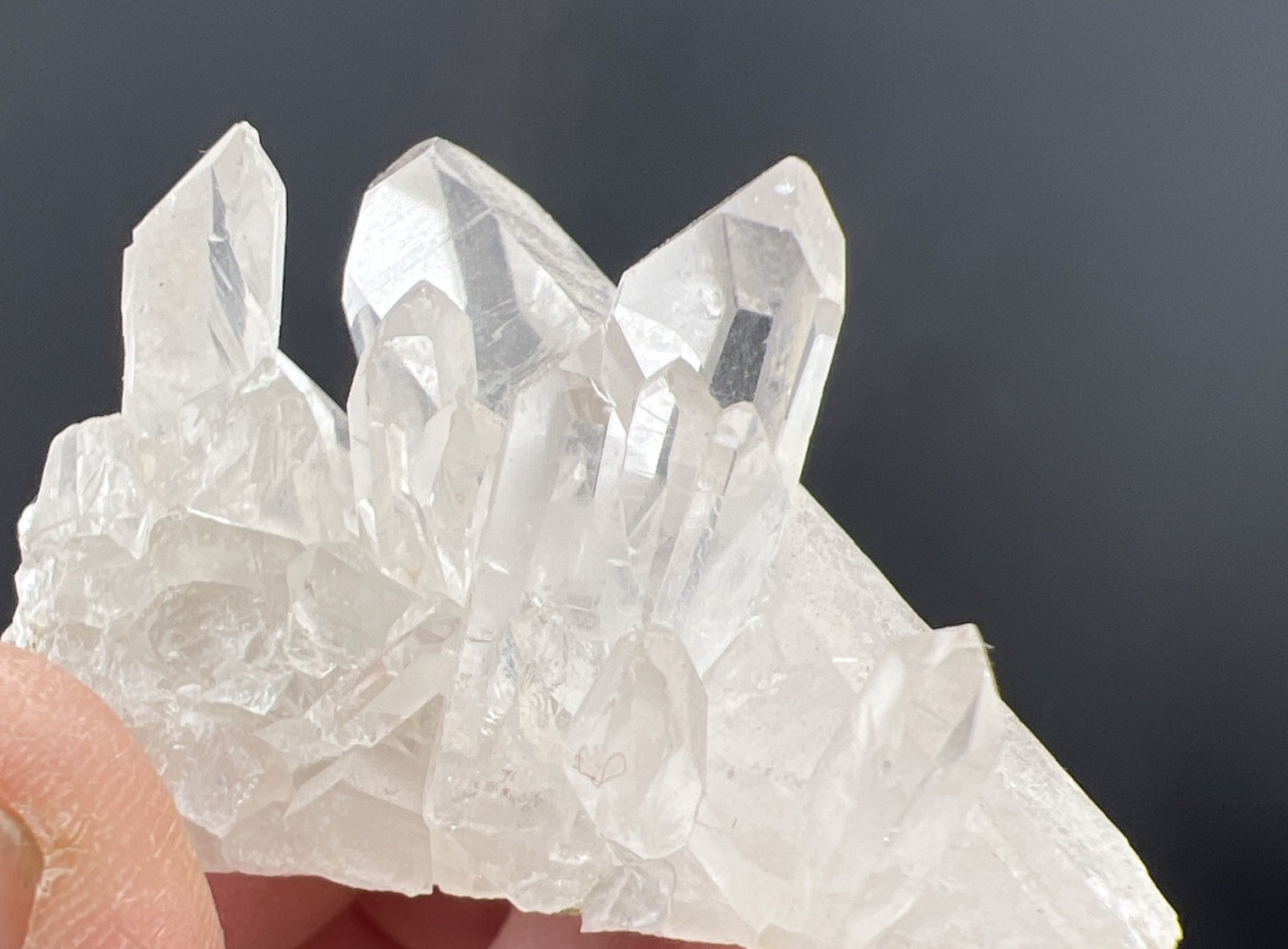 Natural Clear Lemurian Quartz Crystal Cluster Minas Gerais, Brazil 48 grams
