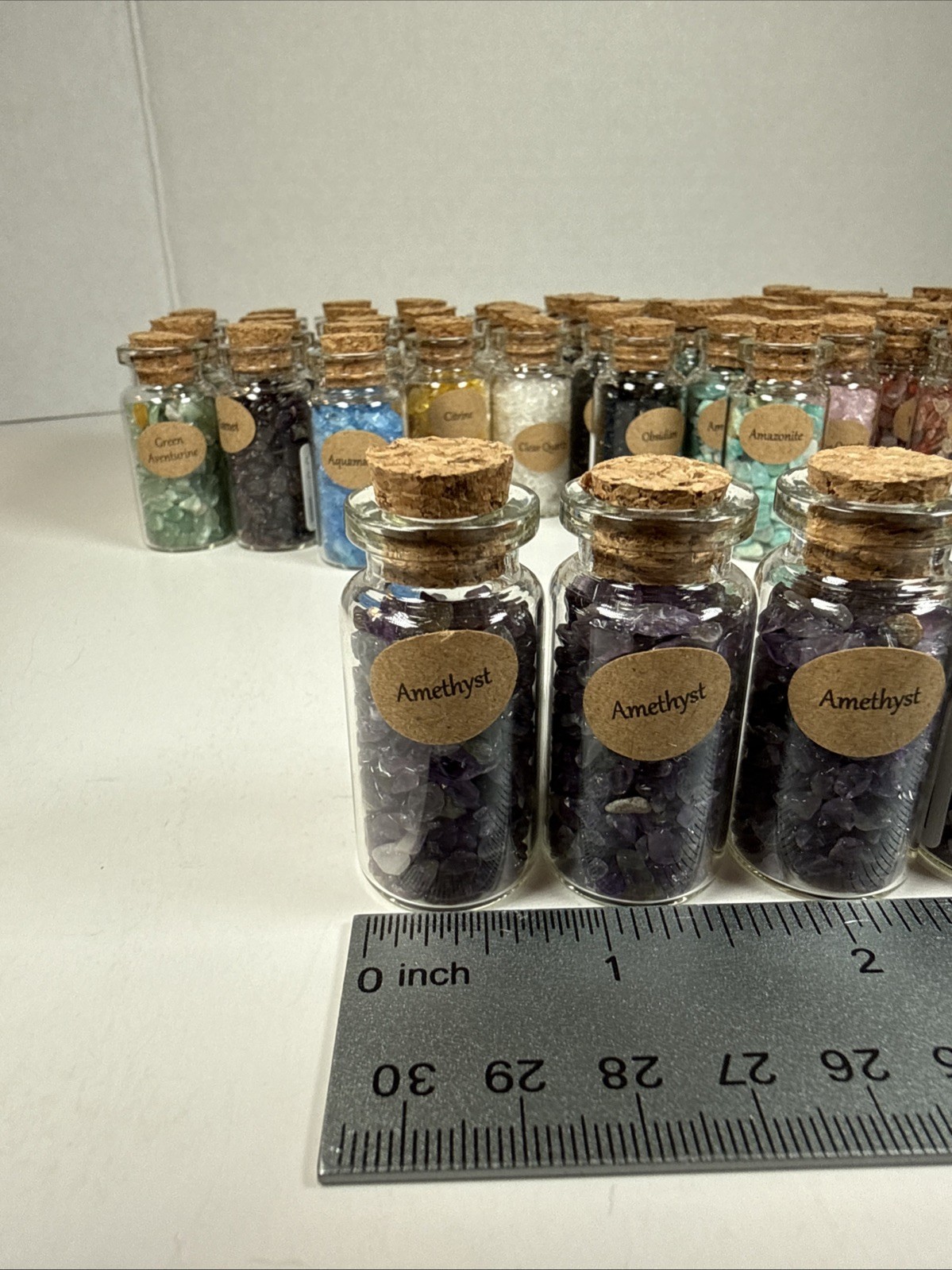 Amethyst Chips In A Bottle – Purple Stone – Great For Crafts, Decor, Health