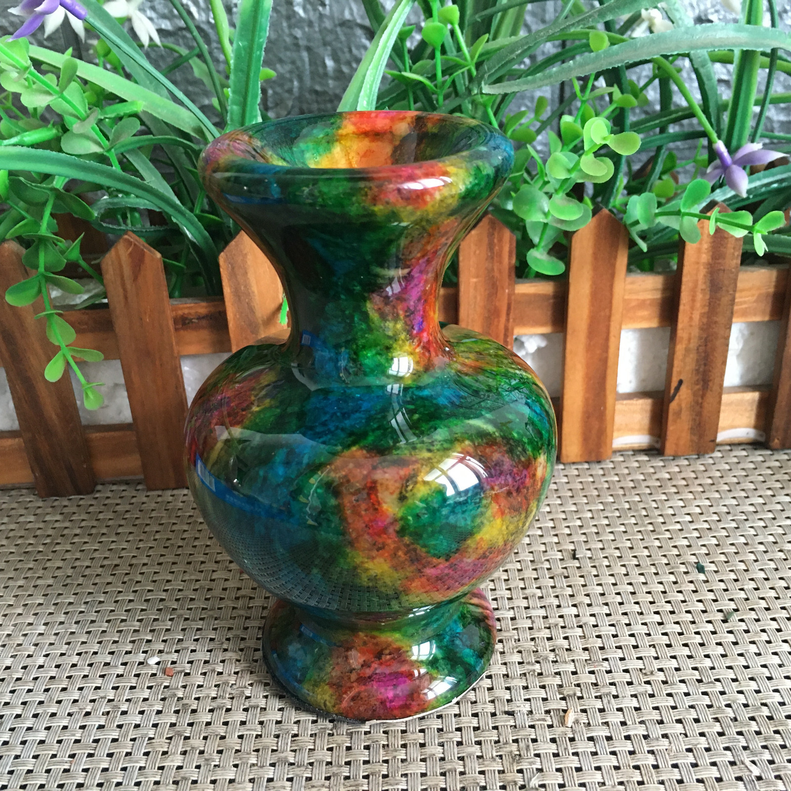 945g Natural “Seven Colors Jade” vase specimen -Taiwan China mh633