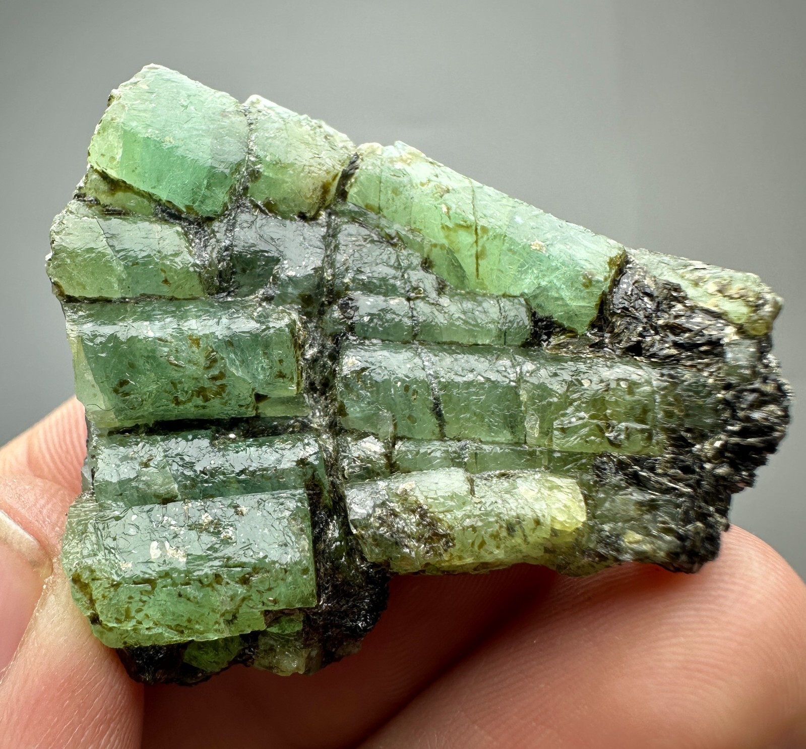 104 Carat Full Terminated Top Green Chitral Emerald Crystals Clusters From @PAK