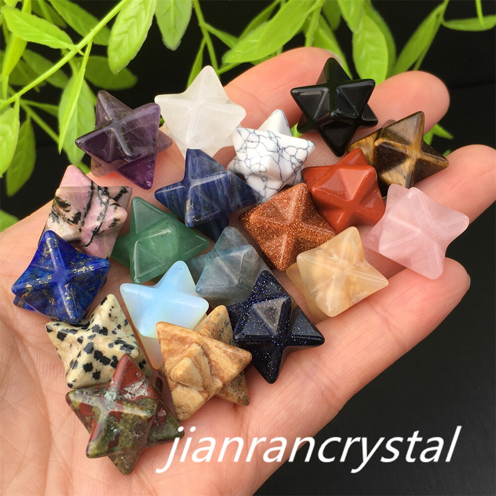 10pcs Mix Natural quartz crystal Merkaba Star carved mini crystal Skull Healing