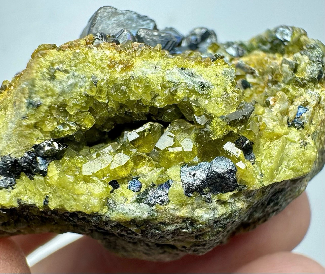 50 Gram Ultra Rare Magnetite W/Vesuvianite Crystals On Matrix From Afghanistan