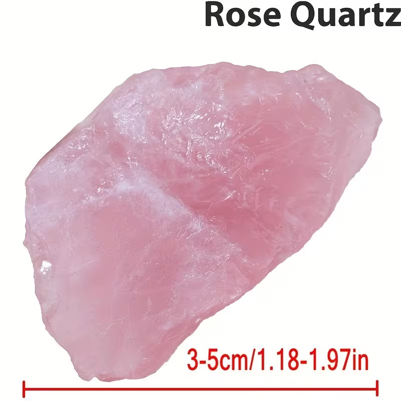 Rose Quartz Raw Stone, Natural Pink Gemstone Mineral Specimens, Rough Raw Stones