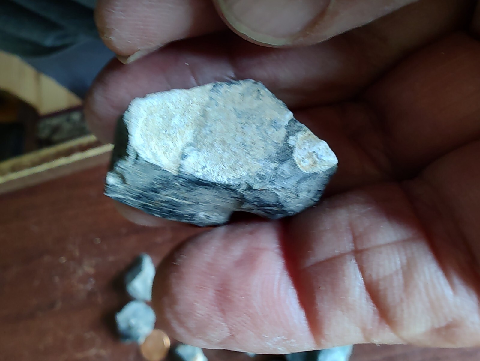 Rare color Leland Blue Stones Slag Glass 155 gram recovered from concrete