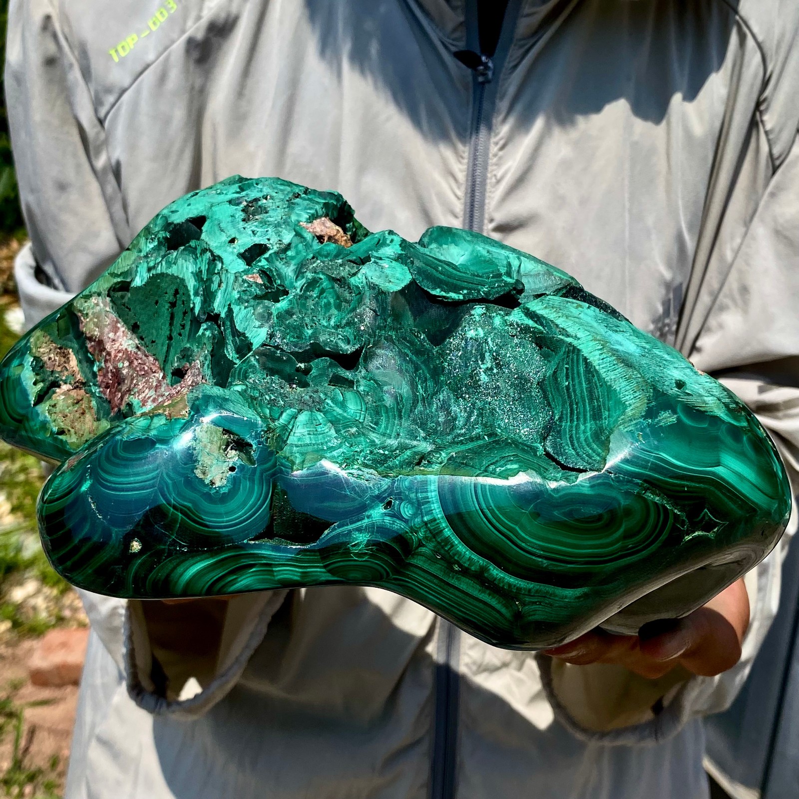 12.32LB Natural Polished Malachite Mineral freeform specimen Reiki Stone