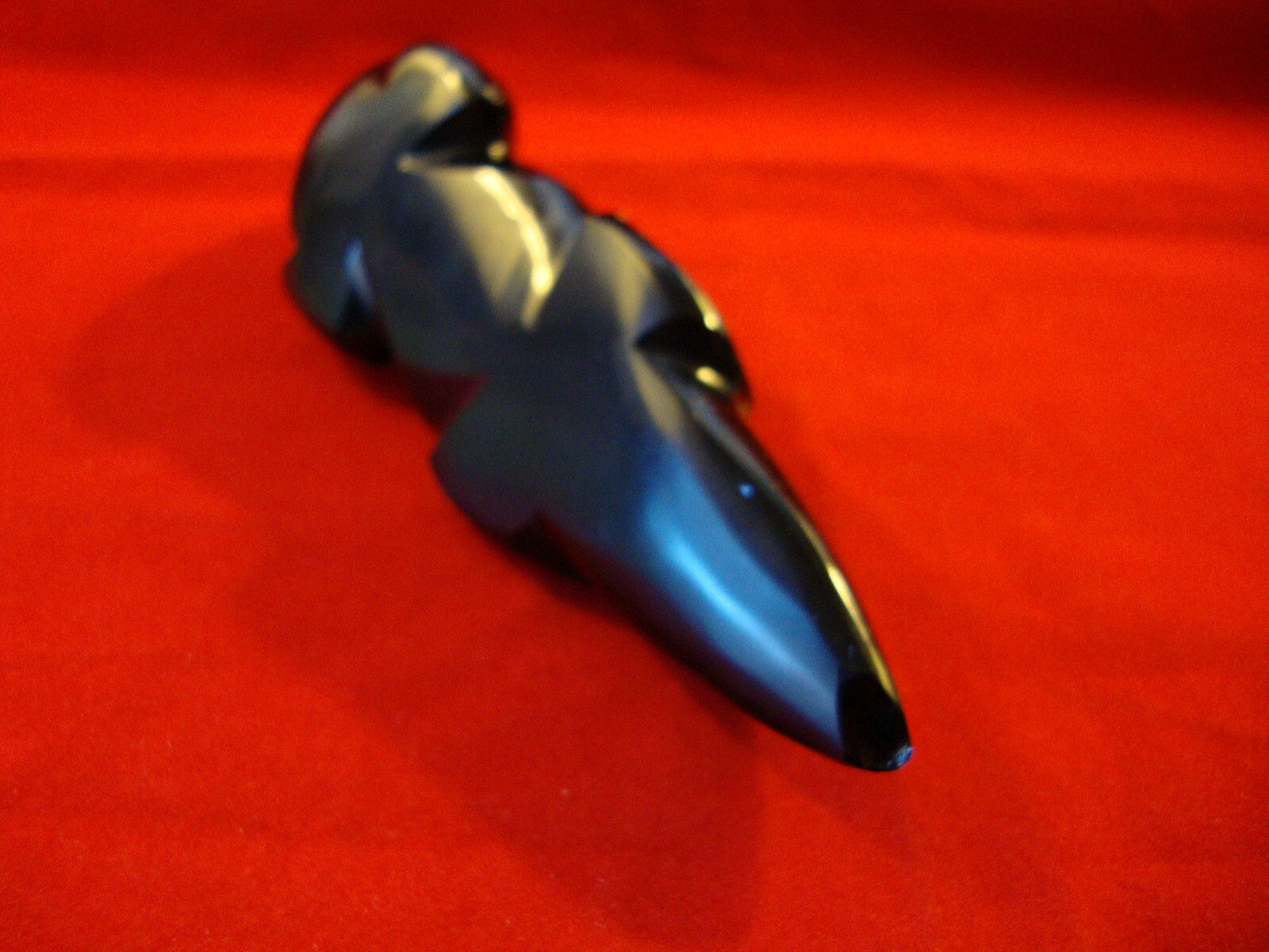 Black Obsidian Crystal -Modern Style Carved & Polished Lizard-6 Inches Long