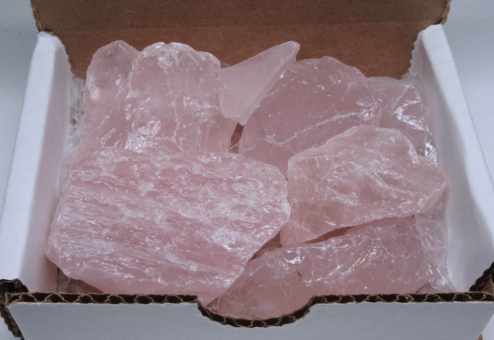 Rose Quartz 10 Oz Box Natural Pink Crystal Chunks Wholesale Raw Gemstones