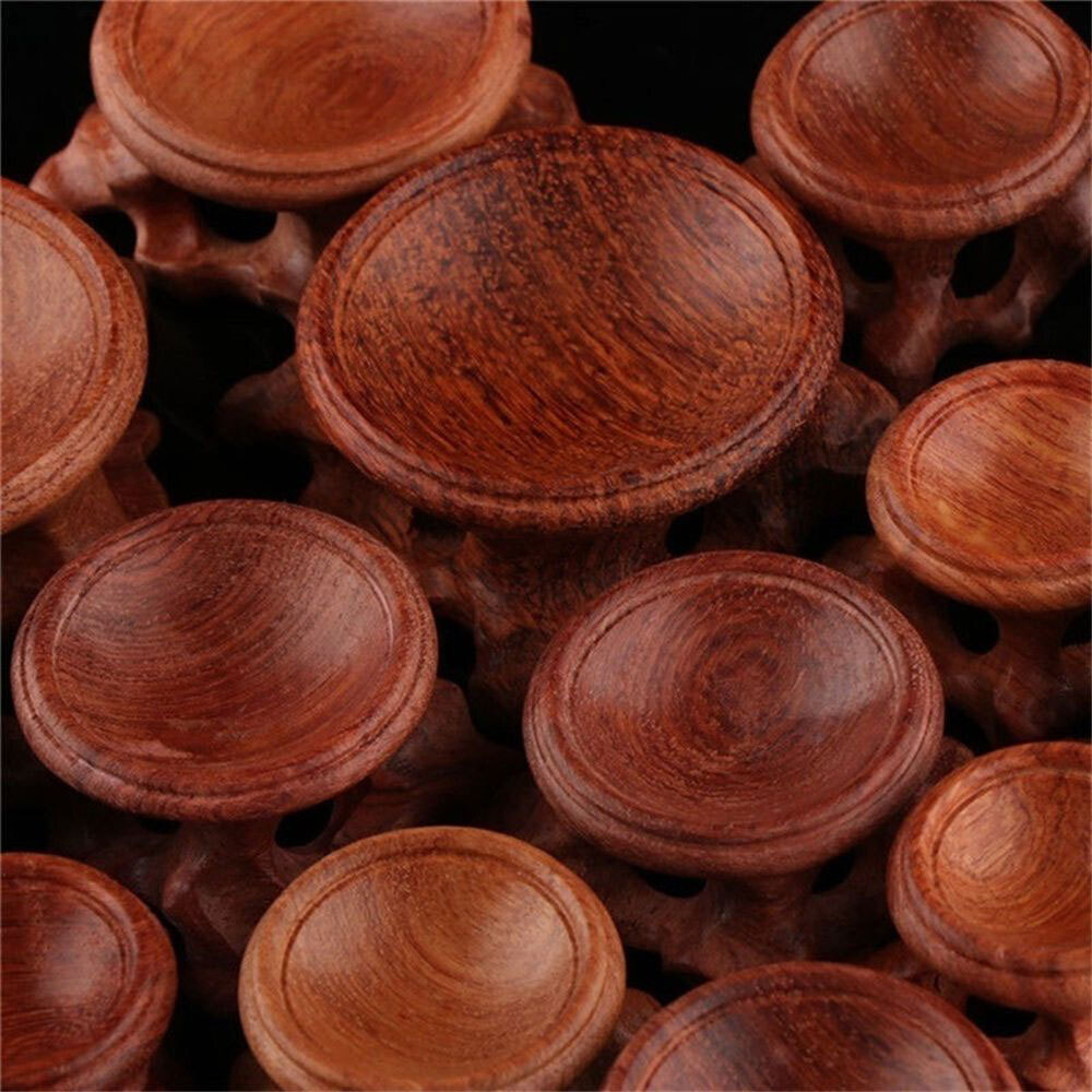 1X Wood Display Stand Base for Crystal Ball Sphere Globe Stone Holder Home Decor