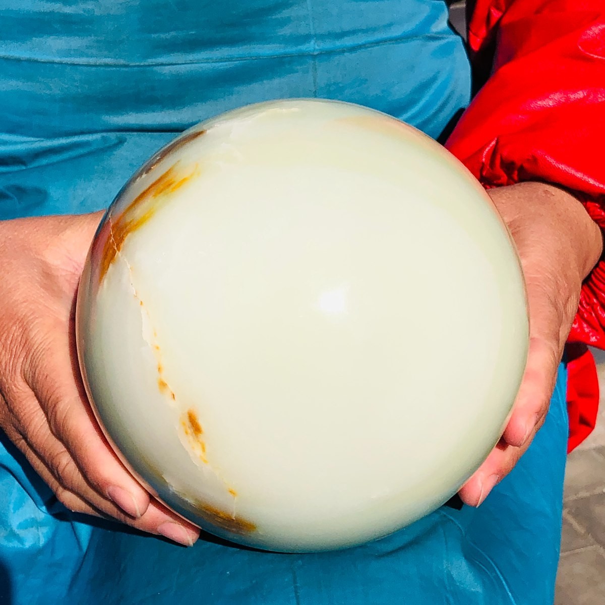 4900g Natural Afghan Jade Chakra Quartz Sphere healing ball Specimen