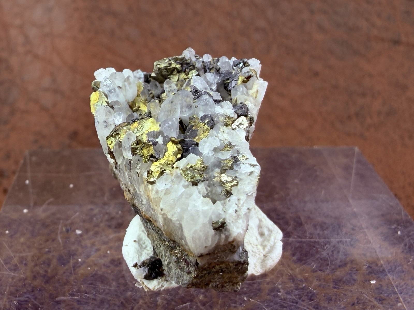 Quartz with Pyrite and Sphalerite from Zacatecas Mexico 13.1 g.