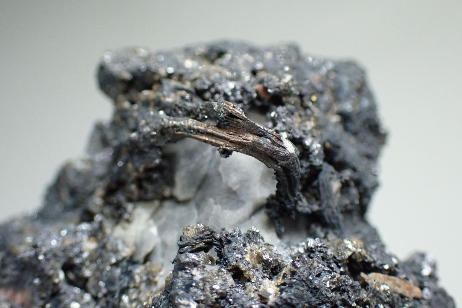 SILVER * WIRES ON CALCITE + GALENA * RARE LOCALITY !!! Trebsko, CZECH REPUBLIC