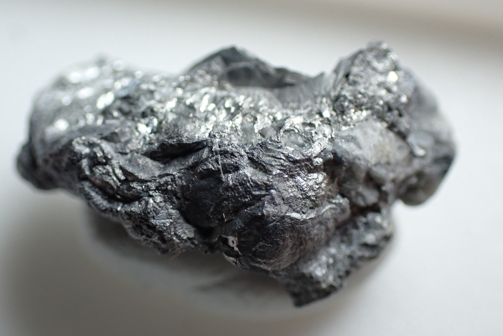 ANTIMONY * SILVERY-BRIGHT BOTRYOIDAL AGGREGATE * RARE ! Pribram, CZECH REPUBLIC