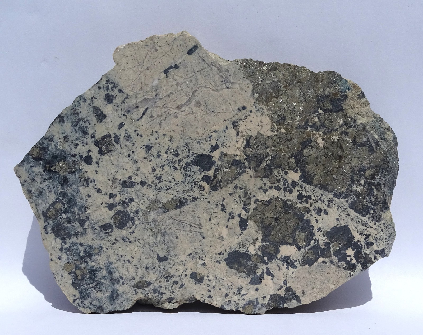 Brecciated CHALCOCITE w/ PYRITE–Tyrone mine, New Mexico–Museum Benefit Piece!