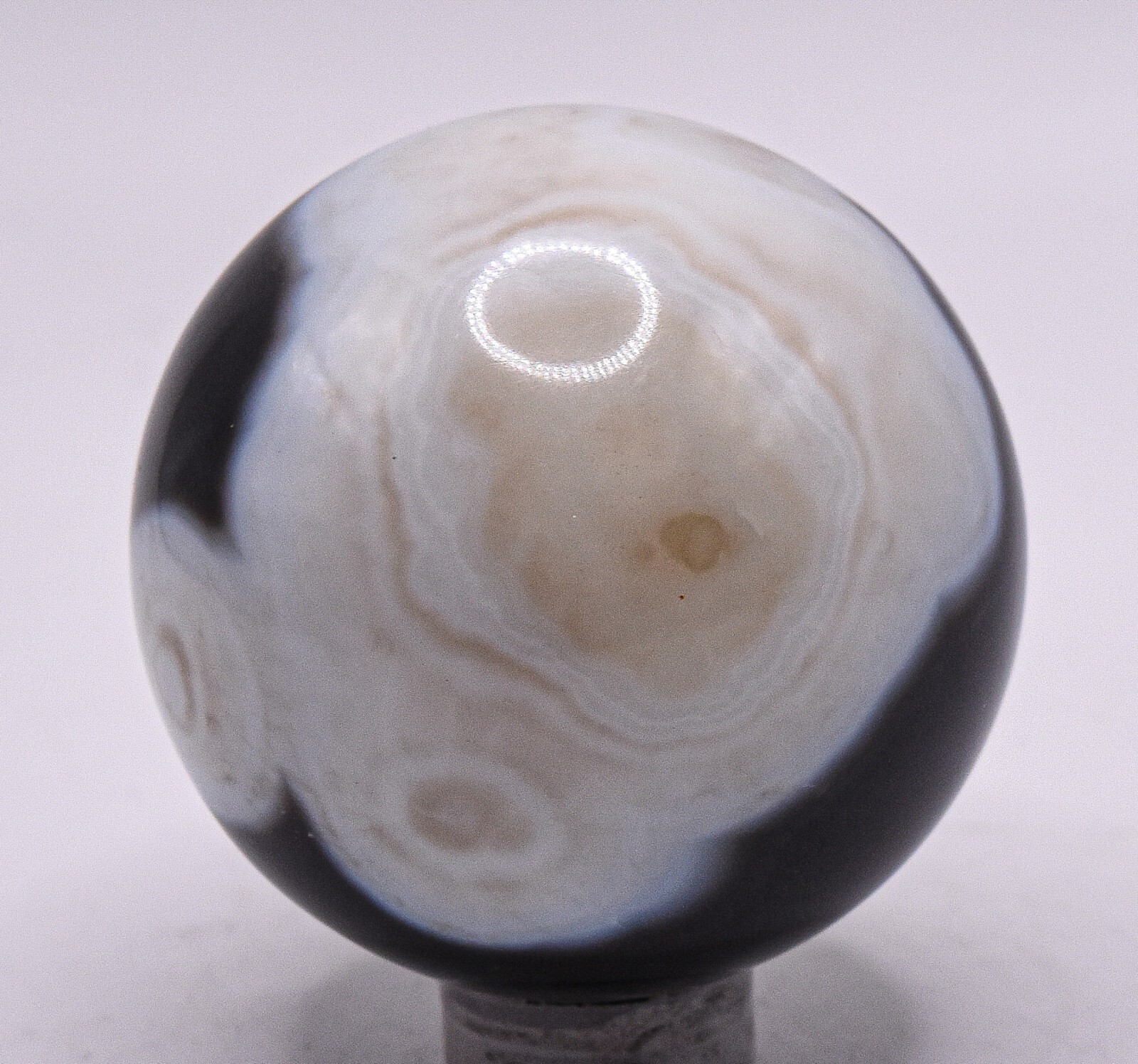 45mm Multicolor Agate Sphere Polished Chalcedony Gemstone Crystal Mineral India