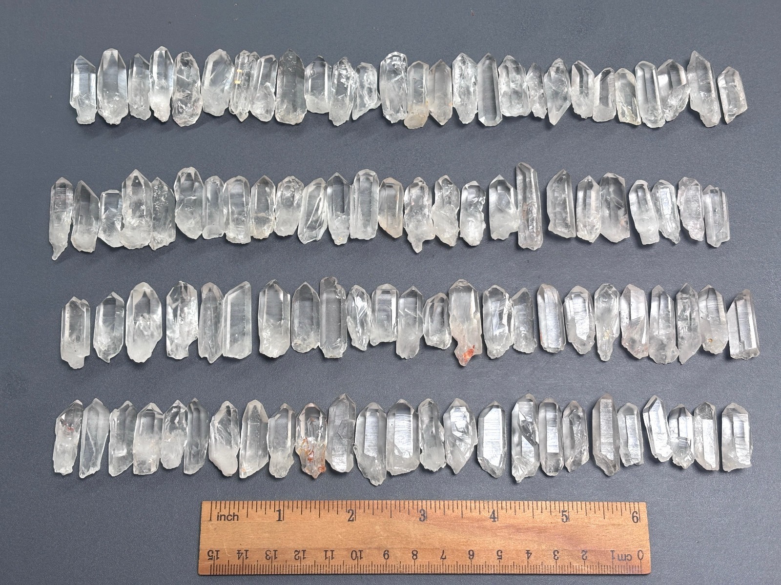 100pcs Bulk Rough Clear Crystal Quartz Small Mini Points Terminated Tips
