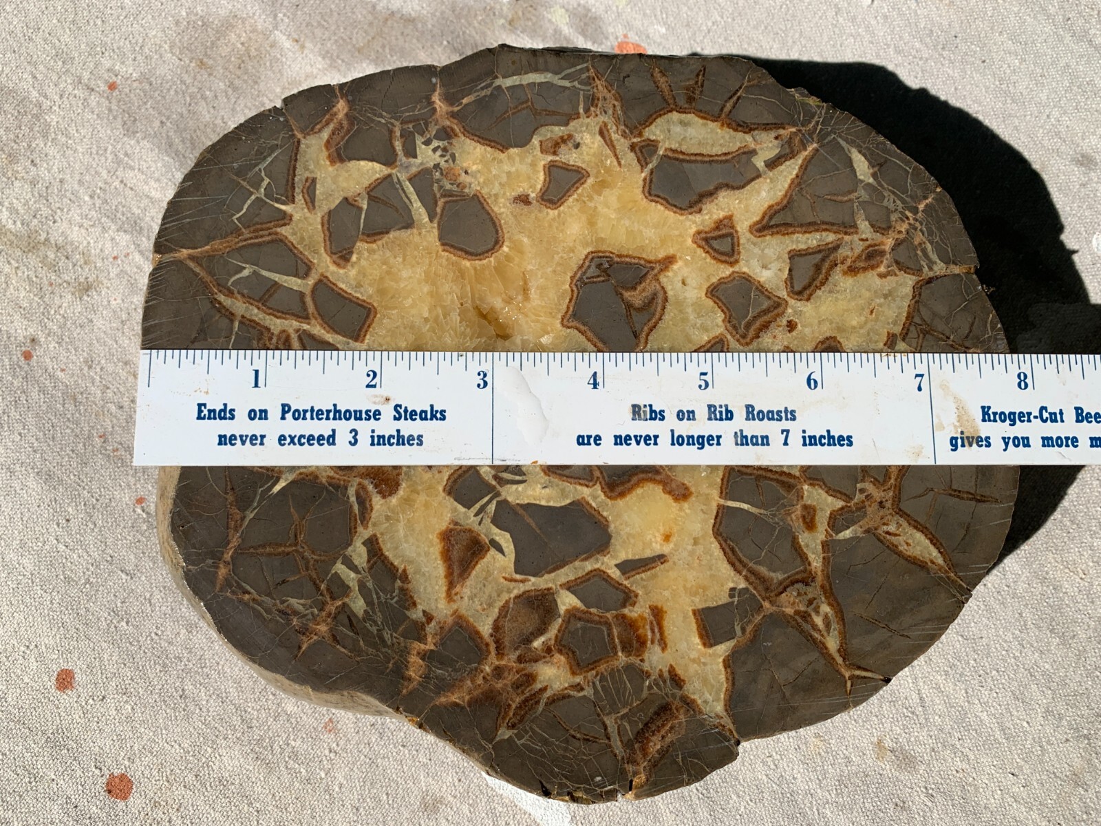 ☆5.5LB (2400Gr) 8 Inch Septarian Nodule 1/2 Geode Mineral Specimen from Utah☆721