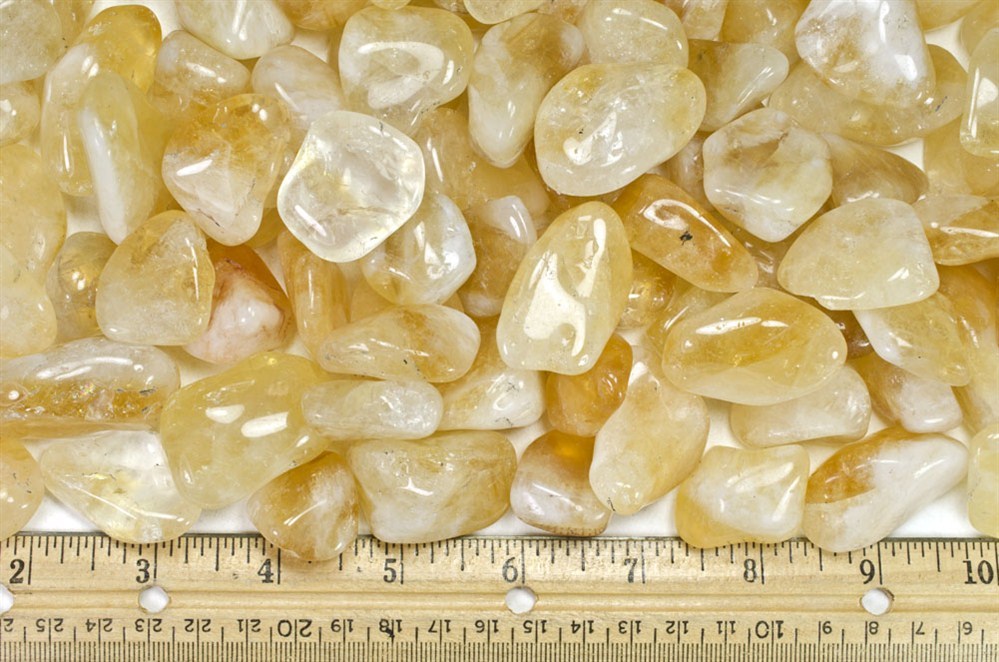 1 Pound Tumbled Citrine – A Grade – Wire Wrapping, Reiki, Crystal Healing