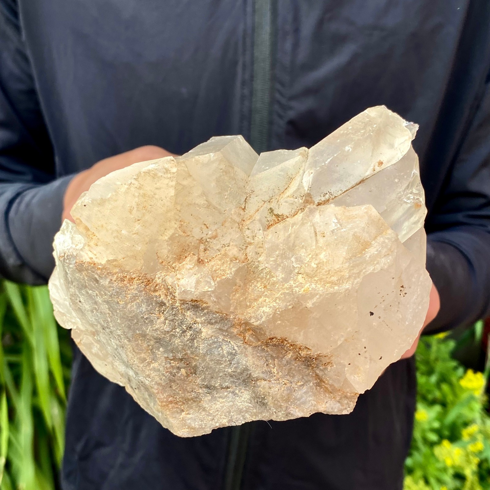 3.19LB Natural White Clear Quartz Crystal Cluster Rough Healing Specimen