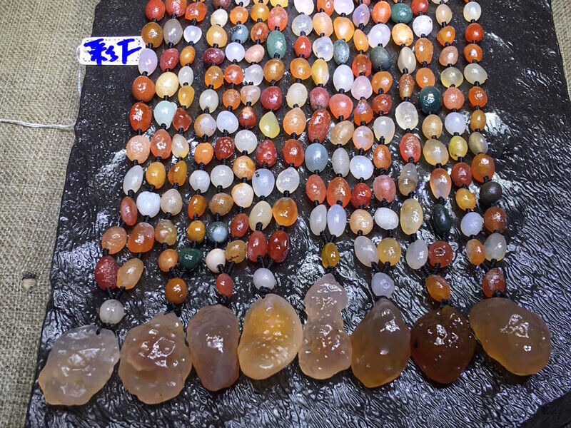 Natural Gobi Multi-Color Alashan Agate/stone Pendant Necklace,Suiseki-viewing